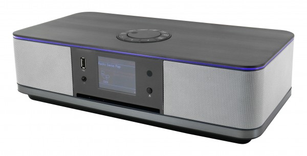 Soundmaster Stereo Musikcenter mit WLAN-Internet/DAB+/UKW-Radio, CD/MP3, USB, Bluetooth®, LED Ambientebeleuchtung, APP-Steuerung Große Rabatte