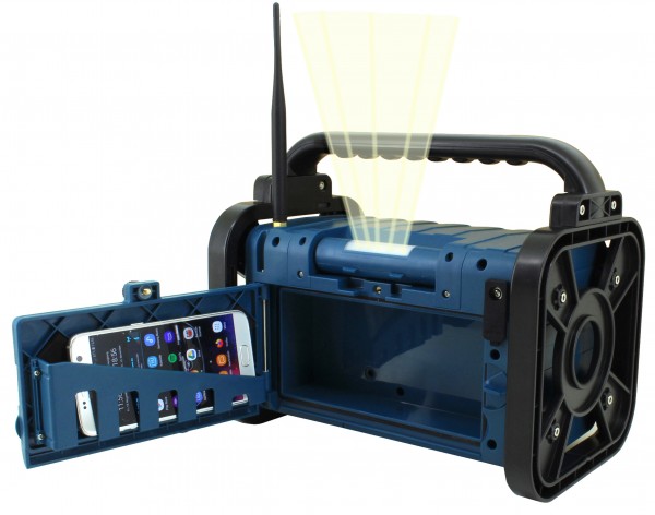 Soundmaster Stereo DAB+/UKW Baustellen-/Gartenradio mit Bluetooth®, LED-Arbeitsleuchte & Li-Ion Akku Wochenangebot