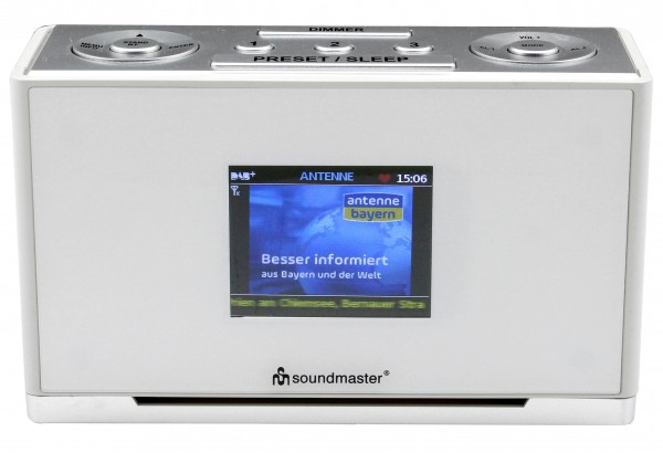 Soundmaster DAB+/UKW Uhrenradio mit Stationstasten Begrenzt auf 3 Tage