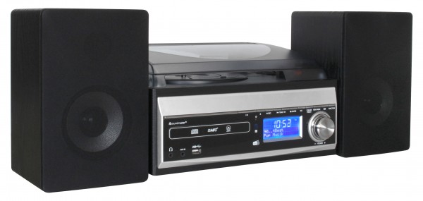 Soundmaster Stereo-Musikcenter mit DAB+/UKW, CD/MP3, Plattenspieler, Kassette, USB, Encoding Blitzangebot