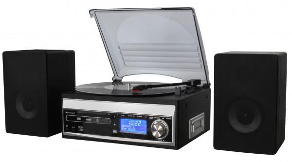 Soundmaster Stereo-Musikcenter mit DAB+/UKW, CD/MP3, Plattenspieler, Kassette, USB, Encoding Blitzangebot