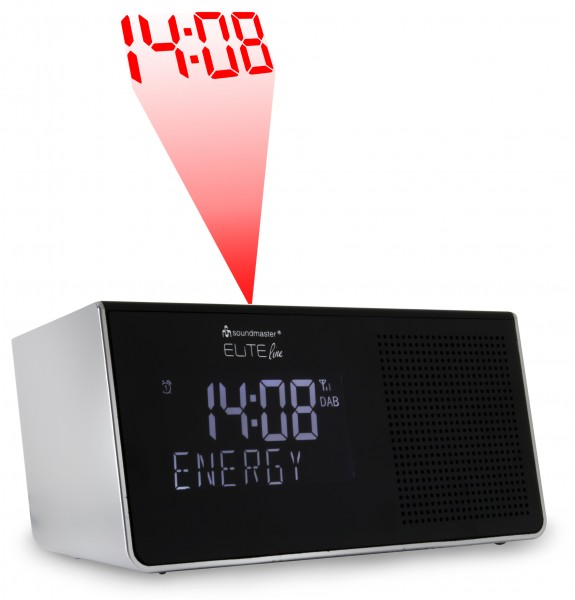 Soundmaster DAB+/UKW Uhrenradio mit Uhrzeit-Projektion and Wand/Decke Neuheiten