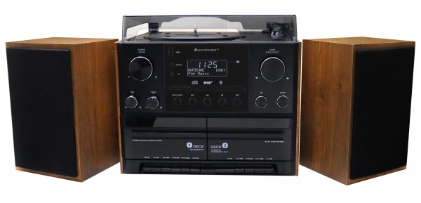 Soundmaster Stereo-Musikcenter mit DAB+/UKW Radio, CD/MP3, Plattenspieler, Doppelkassette, USB, Bluetooth®, Encoding Bestseller
