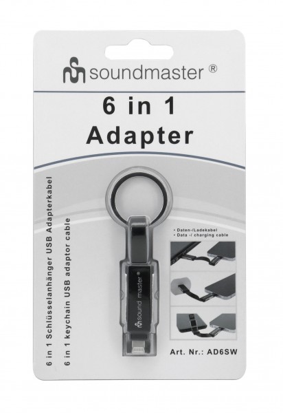Soundmaster 6 in 1 Schlüsselanhänger USB Adapterkabel Kauf eins, bekomm eins gratis