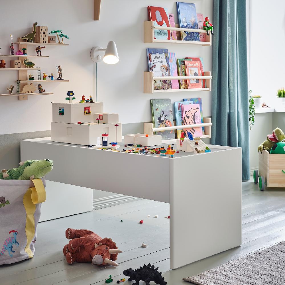 IKEA DUNDRA Spieltisch mit Stauraum weiß/grau Zeitlich begrenztes Angebot