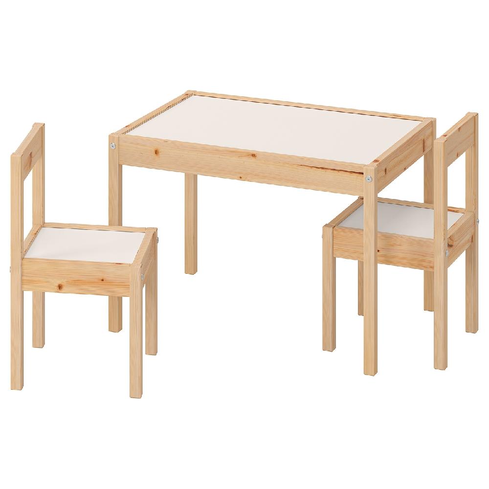 IKEA LÄTT Kindertisch mit 2 Stühlen weiß/Kiefer IKEA LÄTT Kindertisch mit 2 Stühlen weiß/Kiefer