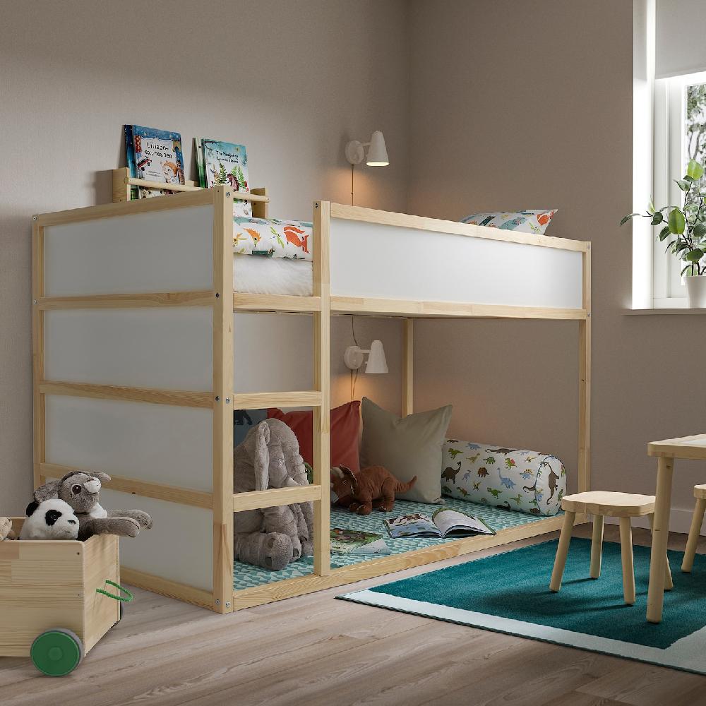 IKEA KURA Bett umbaufähig weiß/Kiefer 90x200 cm Räumungsverkauf