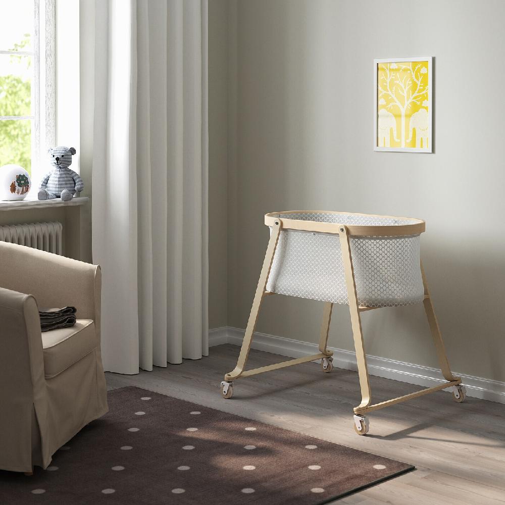 IKEA ÄLSKVÄRD Stubenwagen mit Matratze Birke 40x73 cm VIP-Rabatte