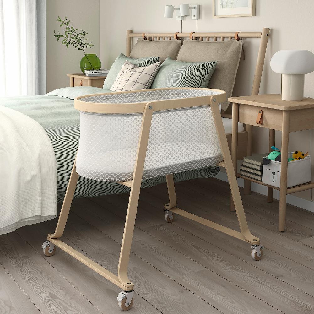 IKEA ÄLSKVÄRD Stubenwagen mit Matratze Birke 40x73 cm VIP-Rabatte
