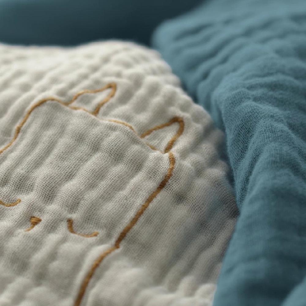 IKEA VÄDRA Bezug für Wickelunterlage beige/blau 48x74 cm Tiefpreis
