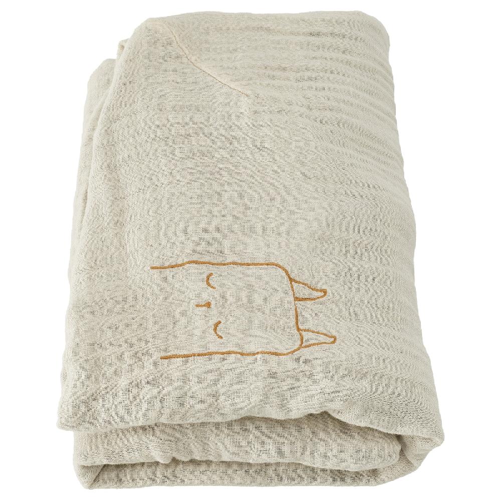 IKEA VÄDRA Bezug für Wickelunterlage beige/blau 48x74 cm Tiefpreis