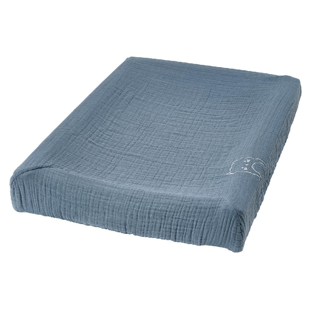 IKEA VÄDRA Bezug für Wickelunterlage beige/blau 48x74 cm Tiefpreis