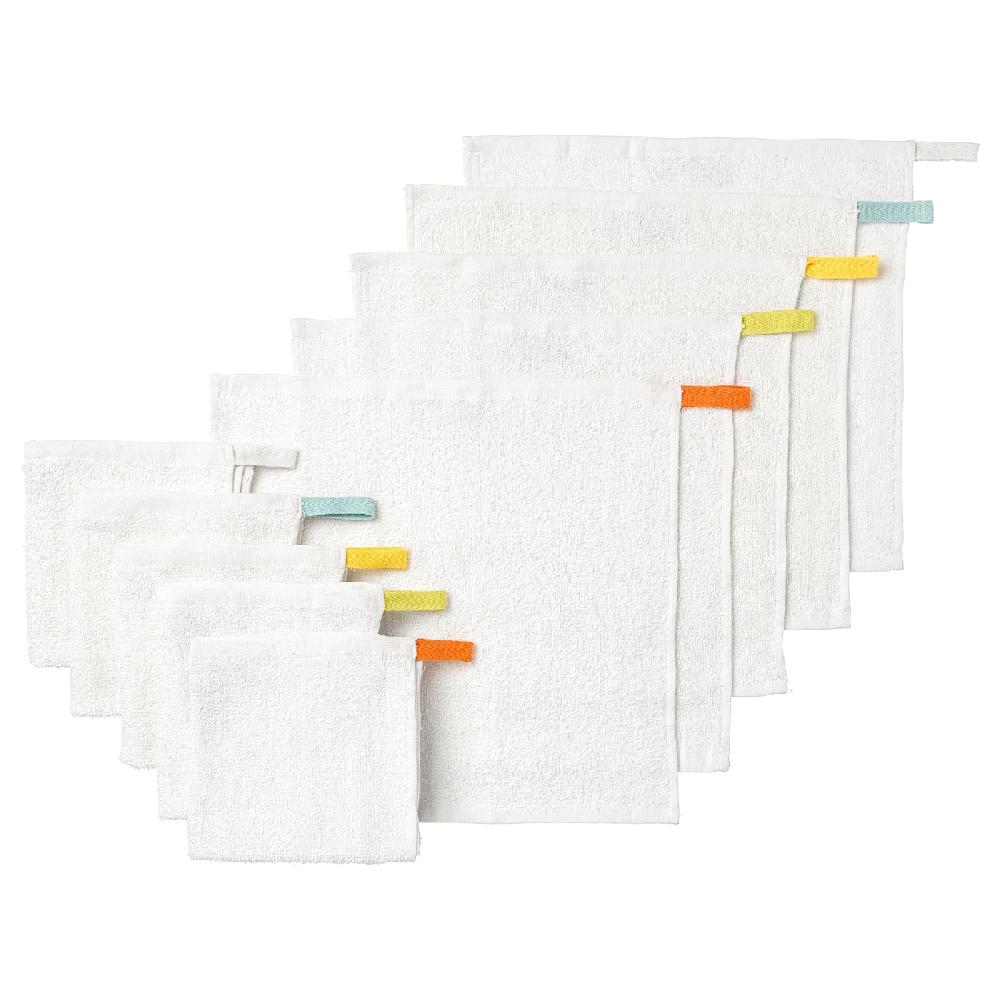IKEA KRAMA Waschlappen weiß 30x30 cm