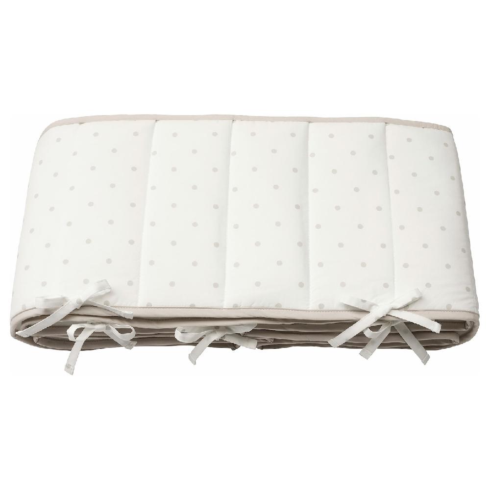 IKEA LENAST Randschutz Punkte/weiß grau 70x140 cm