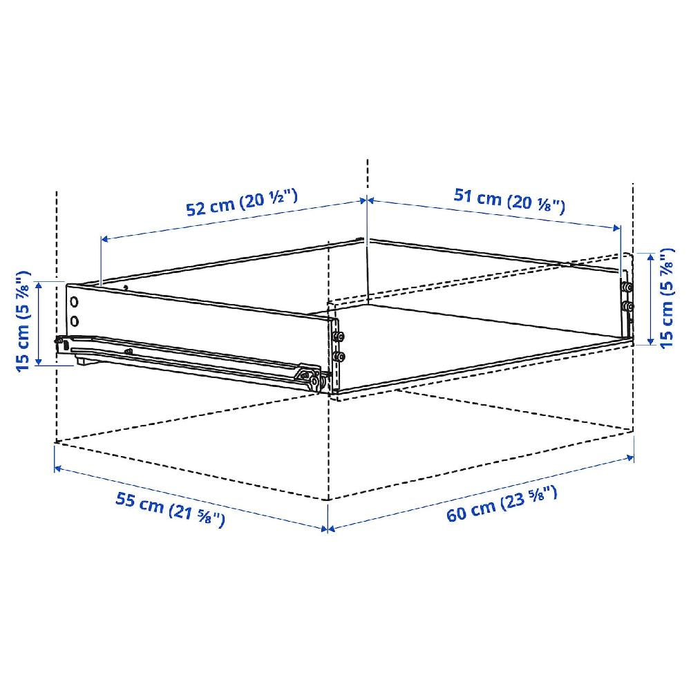 IKEA KONSTRUERA Schublade ohne Front weiß 15x60 cm JETZT KAUFEN