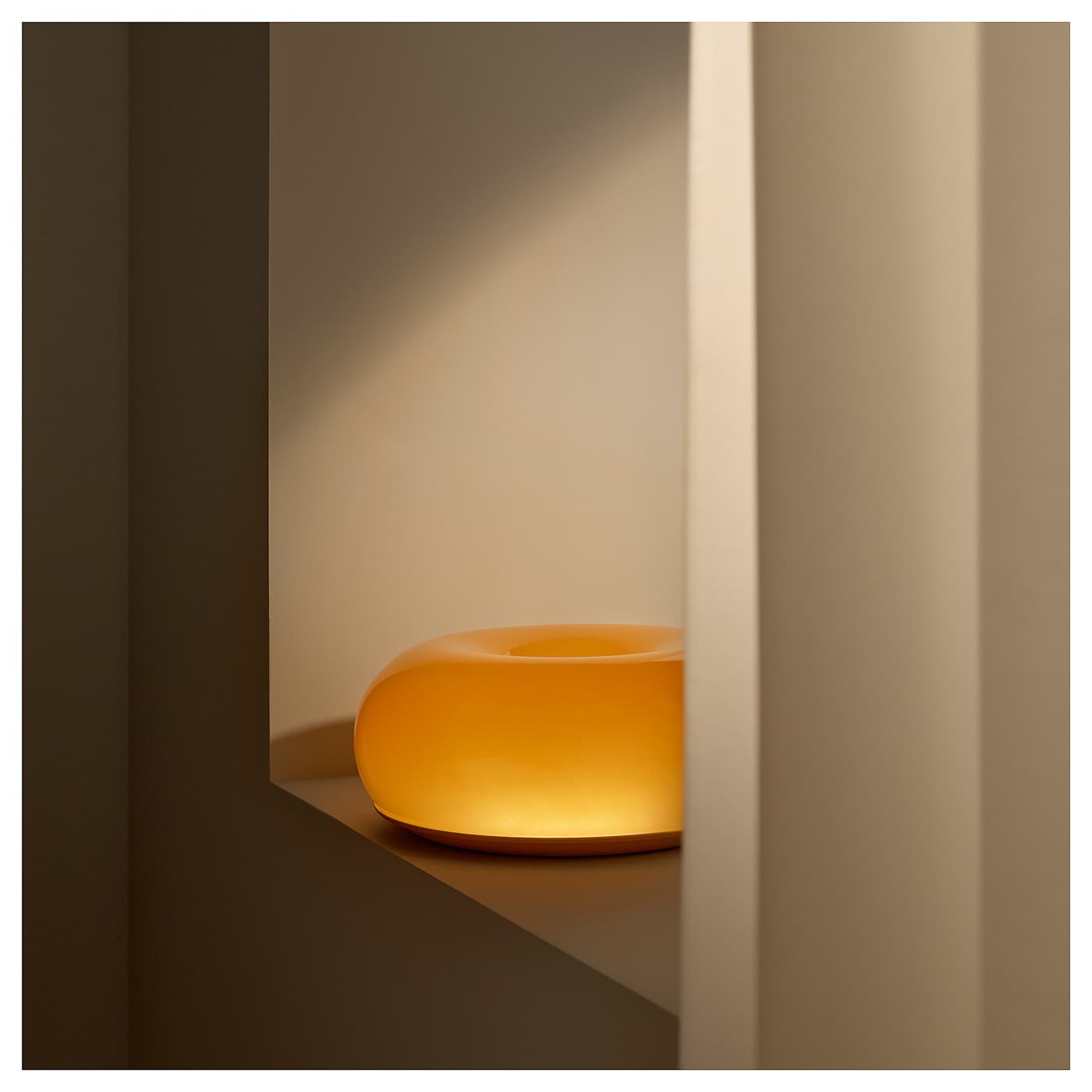 IKEA VARMBLIXT Tisch-/Wandleuchte LED orange Glas/rund 30 cm Neueste Stile