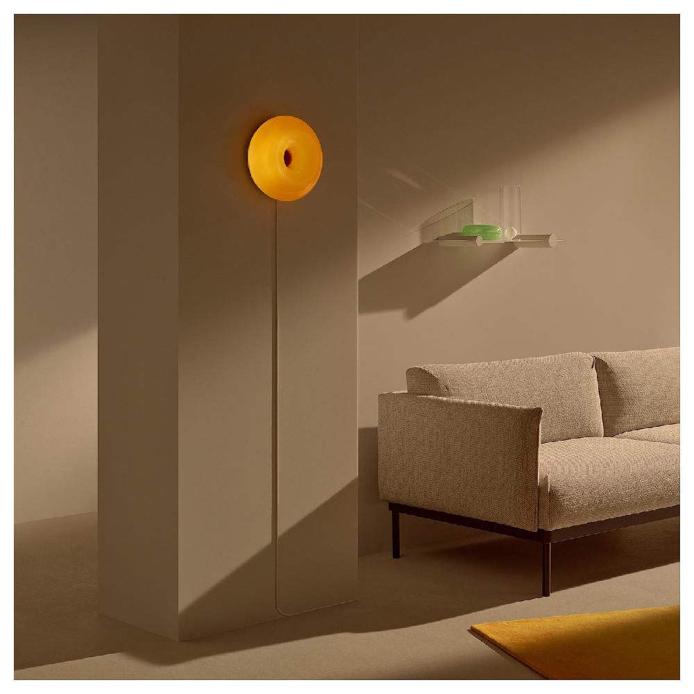 IKEA VARMBLIXT Tisch-/Wandleuchte LED orange Glas/rund 30 cm Neueste Stile
