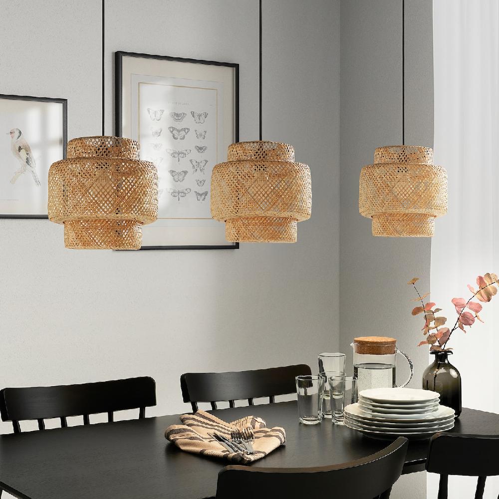 IKEA SINNERLIG Hängeleuchte Bambus/Handarbeit 27 cm Letzter Tag