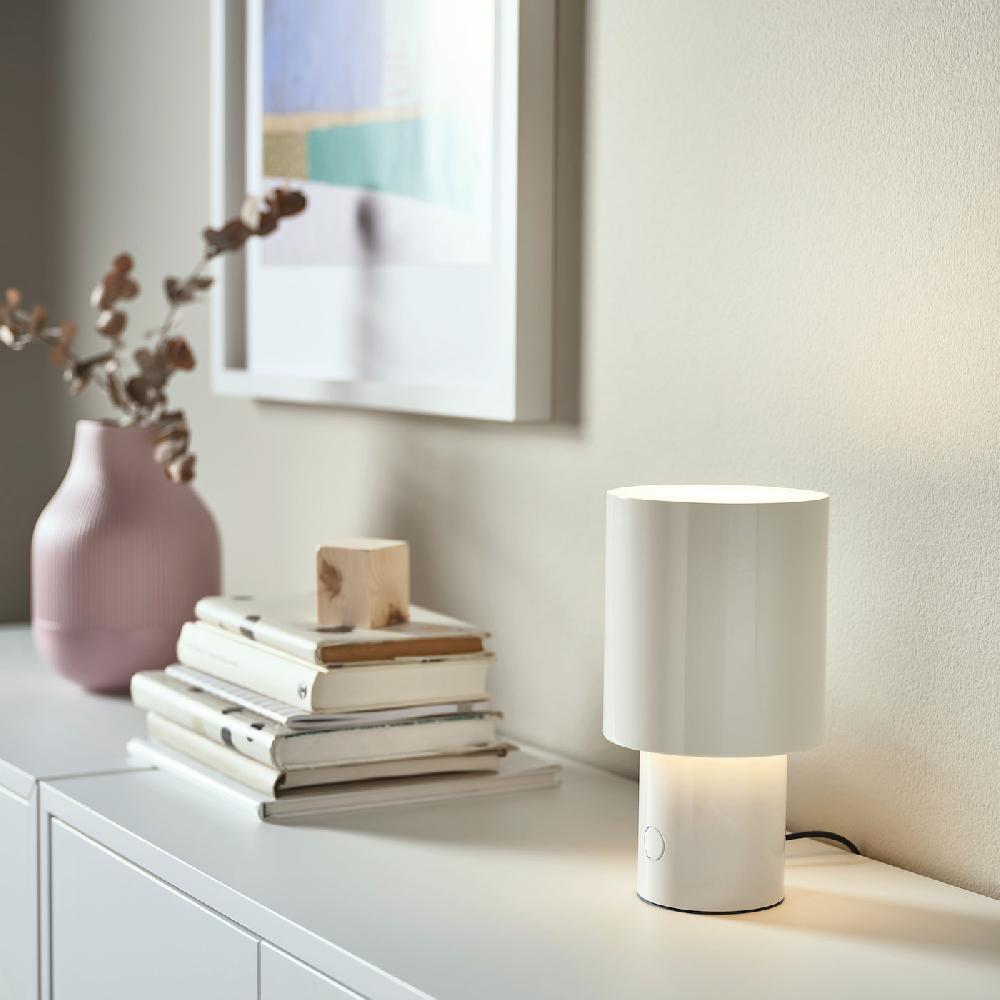 IKEA SPETSBOJ Tischleuchte dimmbar/weiß 22 cm Vierteljährliche Förderung