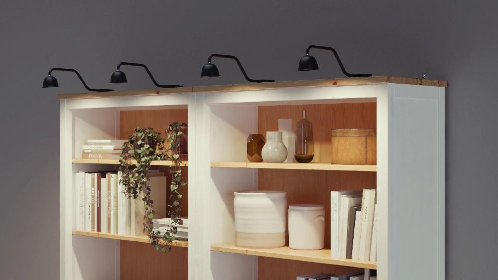 IKEA TVÄRDRAG Schrankbeleuchtung schwarz/dimmbar Kostenloser Versand international