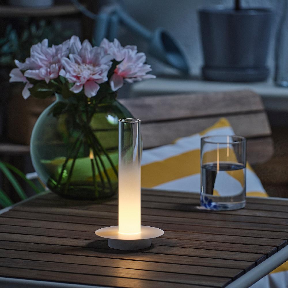 IKEA SOLVINDEN Tischleuchte batteriebetrieben kerzenförmig 20 cm Schlussverkauf