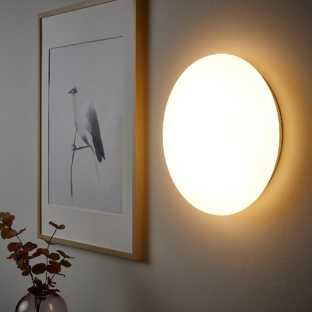 IKEA STOFTMOLN Decken-/Wandleuchte LED smart kabellos dimmbar/behagliches Warmweiß weiß 37 cm Fabrikpreis