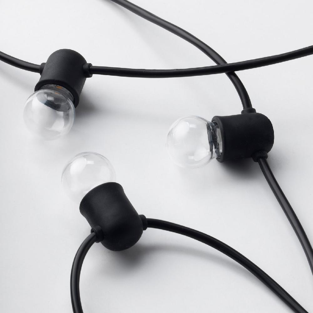 IKEA UTSUND Lichterkette (12) LED für draußen/batteriebetrieben schwarz Rabatt