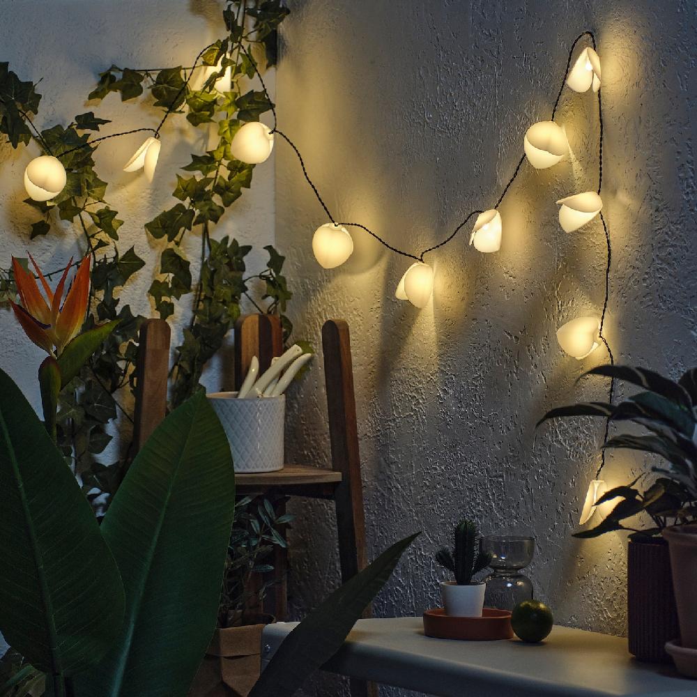 IKEA SOLVINDEN Lichterkette (12) LED solarbetrieben/Blatt Versandkostenfrei