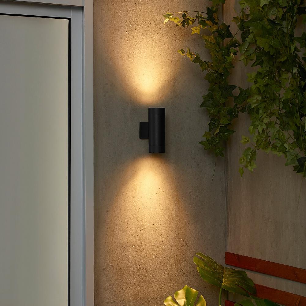 IKEA GRÖNSPRÖT Wandfluter/Leseleuchte Festinstall für draußen schwarz 16 cm Flash Sale