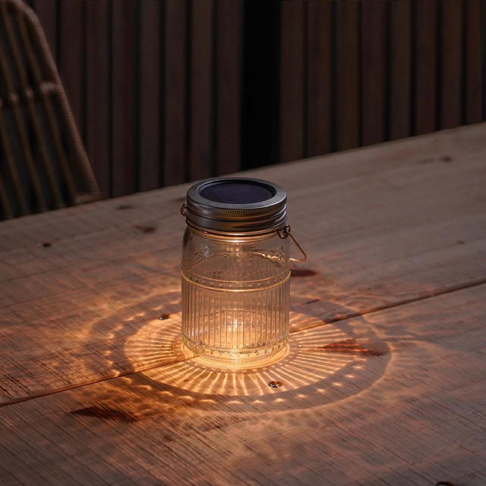 IKEA SOLVINDEN Solartischleuchte LED für draußen/Glas klar 15 cm Begrenztes Angebot
