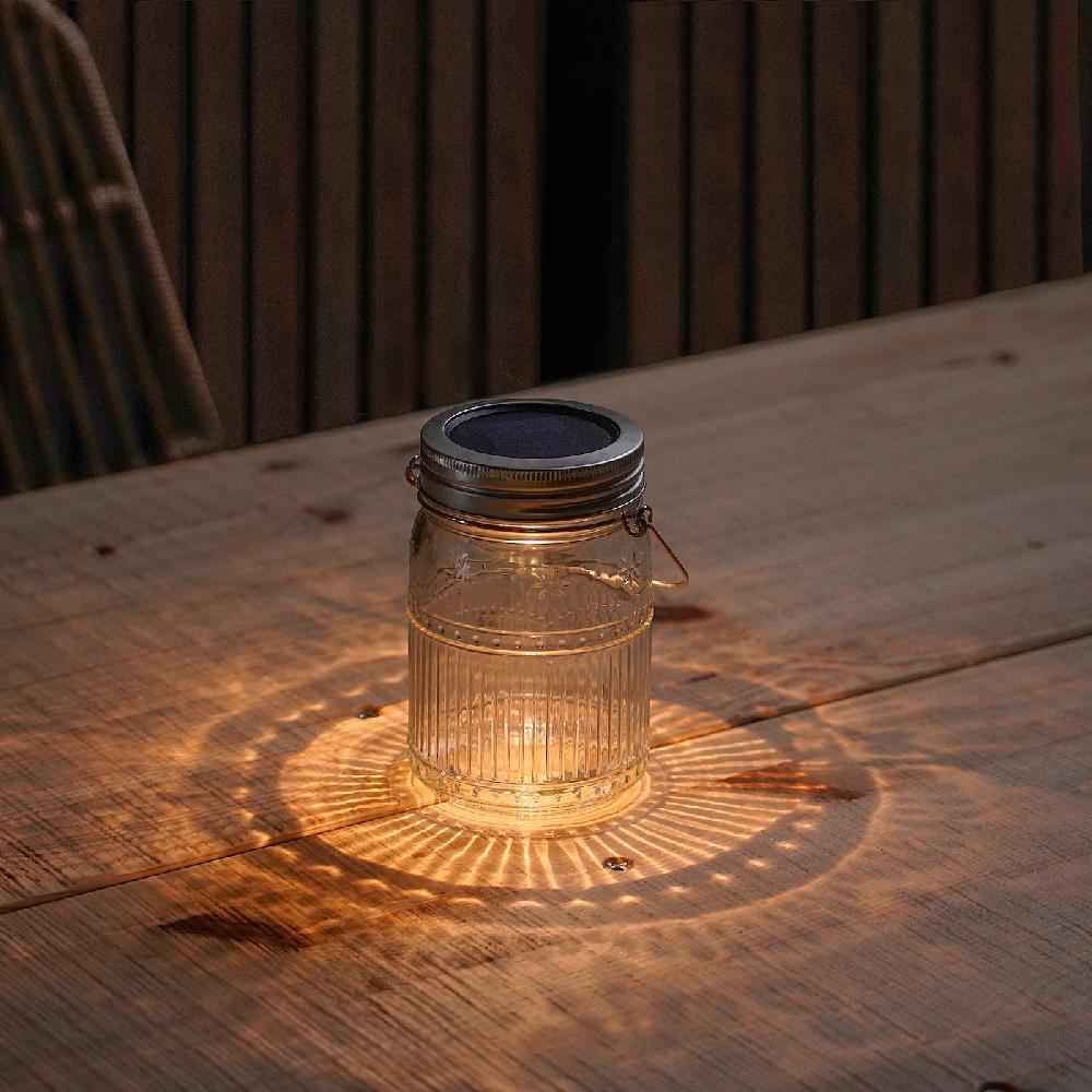 IKEA SOLVINDEN Solartischleuchte LED für draußen/Glas klar 15 cm Begrenztes Angebot