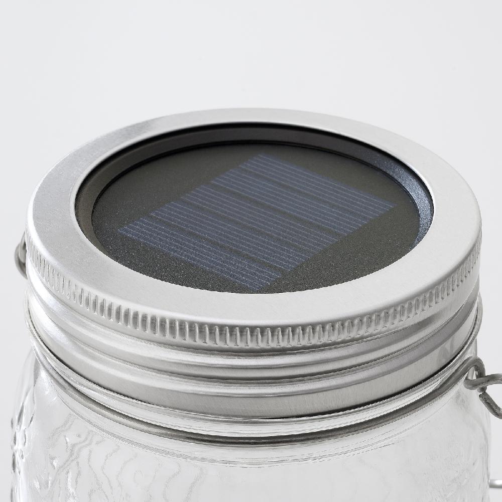 IKEA SOLVINDEN Solartischleuchte LED für draußen/Glas klar 15 cm Begrenztes Angebot