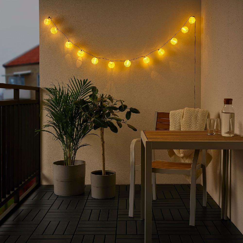 IKEA SOLVINDEN Lichterkette (12) LED für draußen/batteriebetrieben weiß Online Shopping