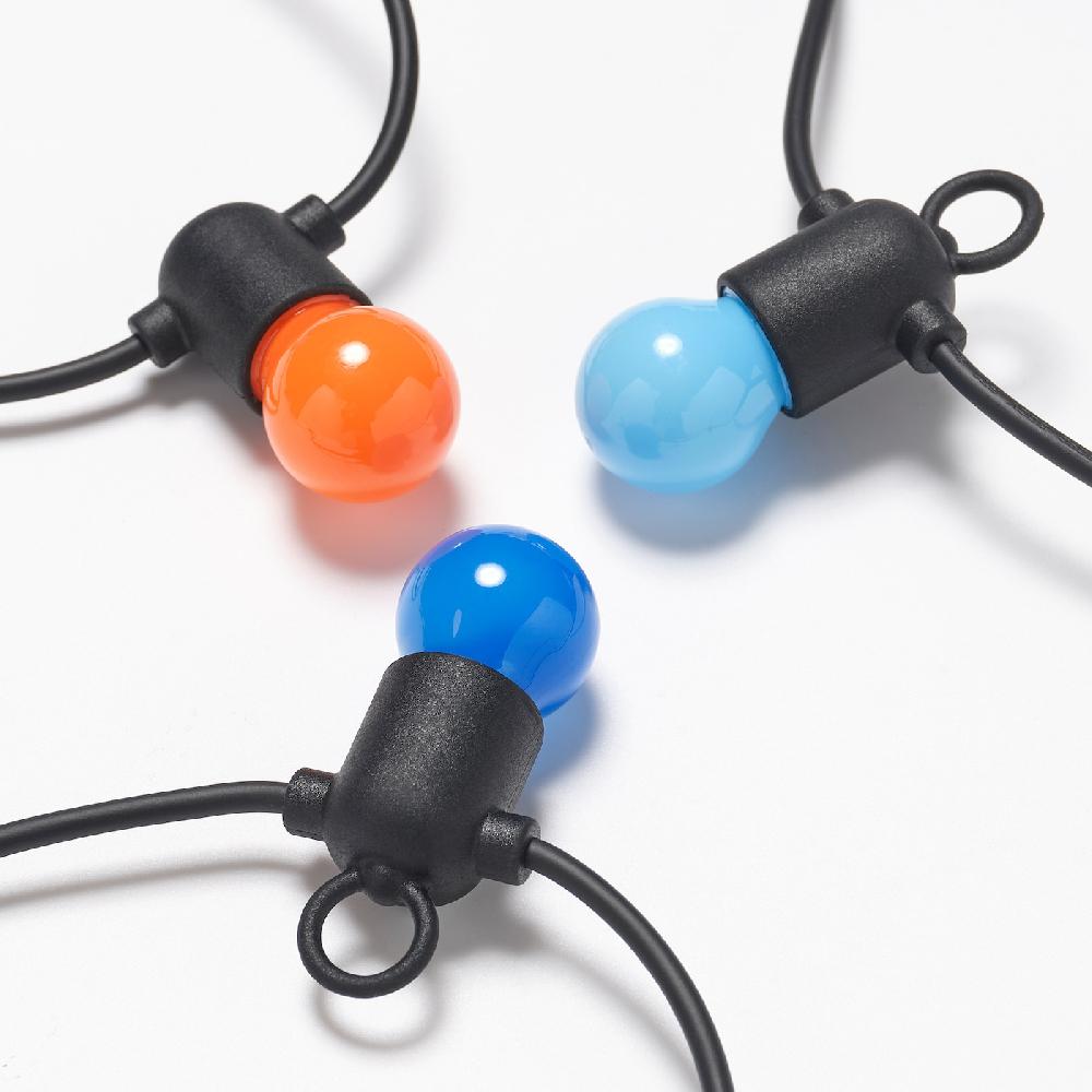 IKEA SOLVINDEN Lichterkette (12) LED batteriebetrieben/für draußen bunt Saisonschlussverkauf