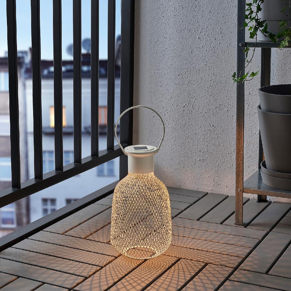 IKEA SOLVINDEN Solarlaterne LED für draußen/Netz weiß 29 cm Weihnachtsangebot