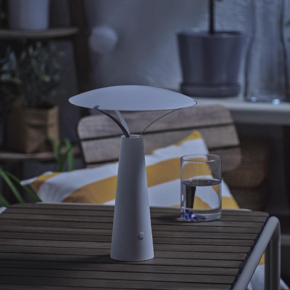 IKEA SOLVINDEN Tischleuchte batteriebetrieben/weiß 30 cm Valentinstagsangebot