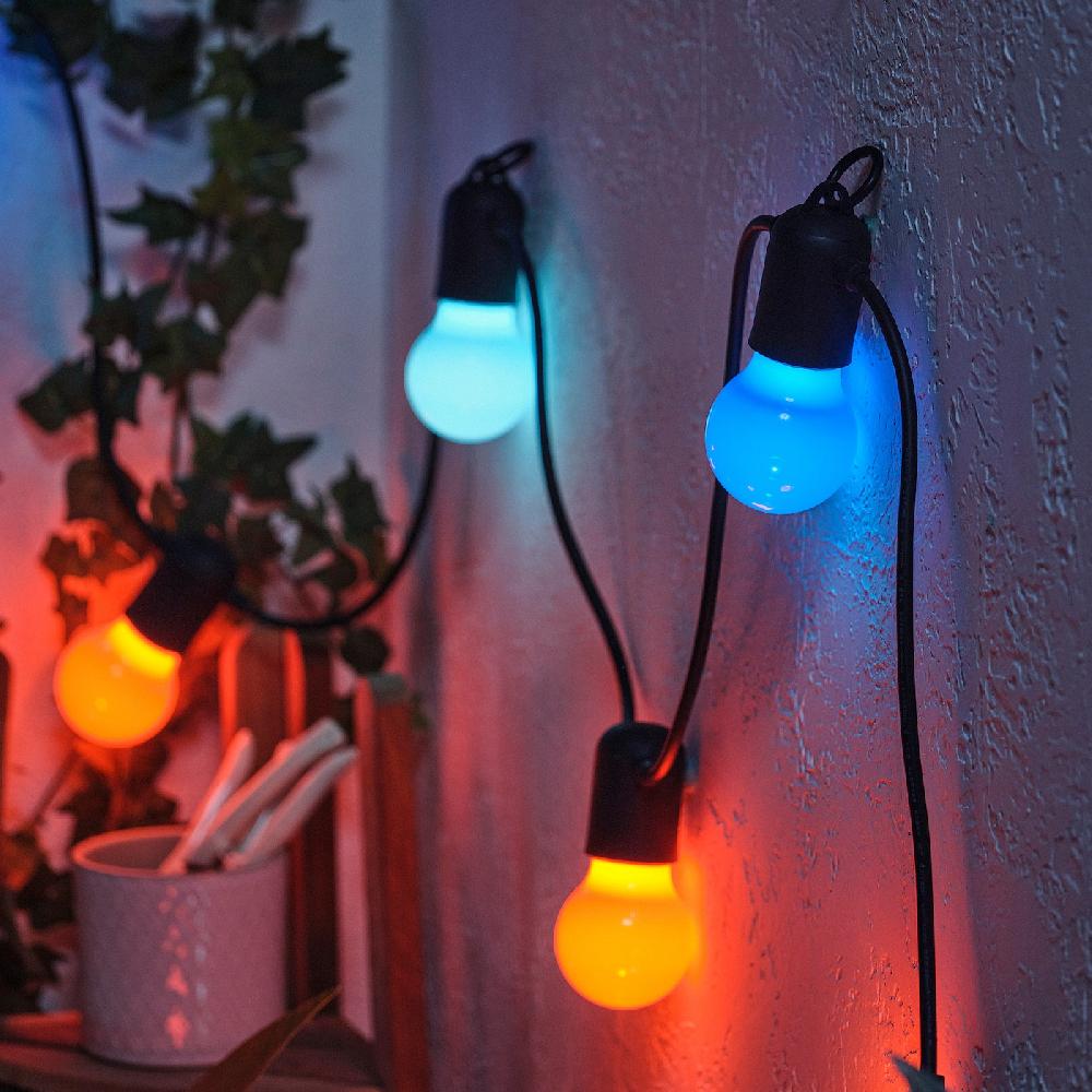 IKEA SOLVINDEN Lichterkette (12) LED für draußen/bunt Jubiläumsangebot