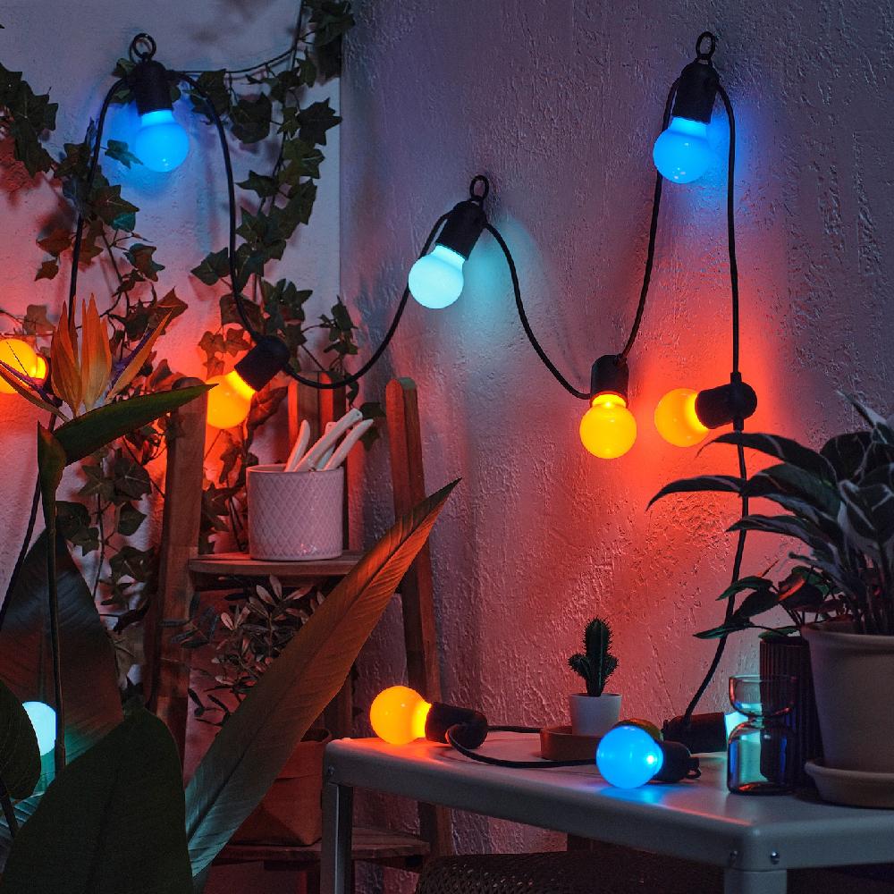 IKEA SOLVINDEN Lichterkette (12) LED für draußen/bunt Jubiläumsangebot
