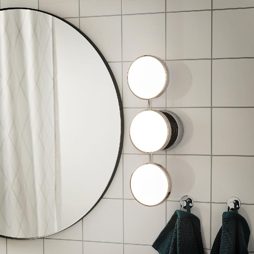 IKEA KABOMBA Wandleuchte LED dimmbar verchromt/glänzend 47x14 cm Zeitlich begrenztes Angebot
