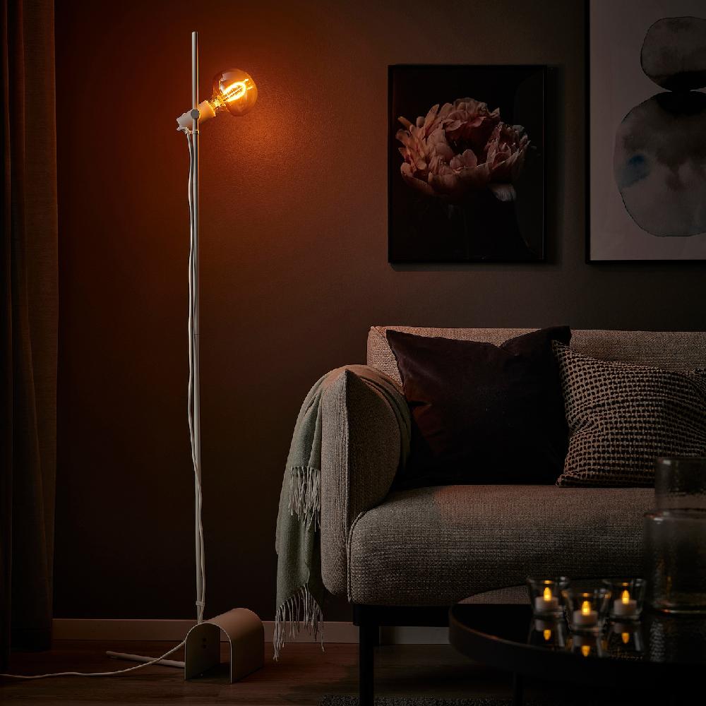 IKEA MOLNART LED-Leuchtmittel E27 150 lm Pilz Klarglas braun 120 mm Letzte 3 Tage