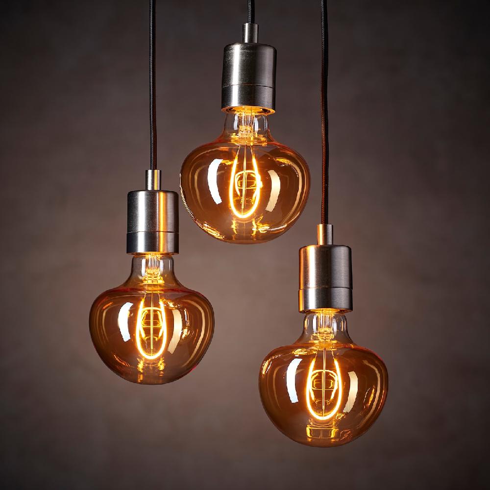 IKEA MOLNART LED-Leuchtmittel E27 150 lm Pilz Klarglas braun 120 mm Letzte 3 Tage