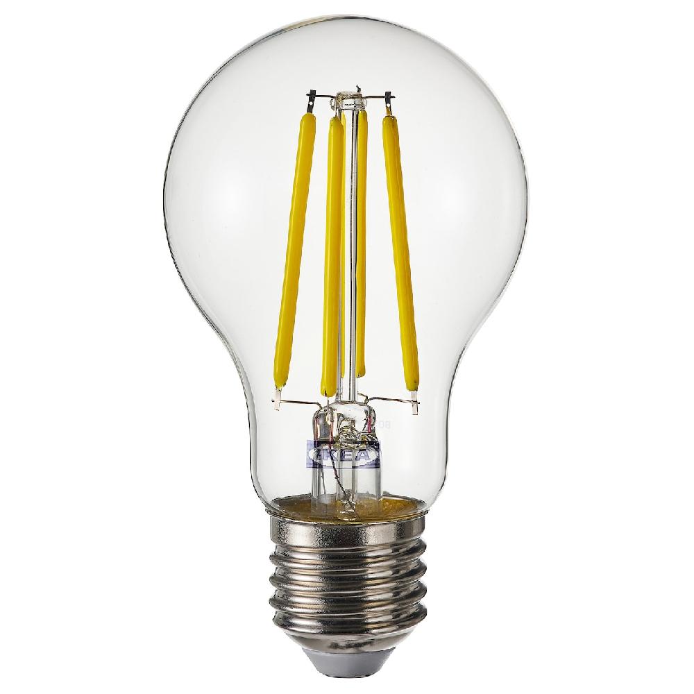 IKEA SOLHETTA LED-Leuchtmittel E27 470 lm rund klar