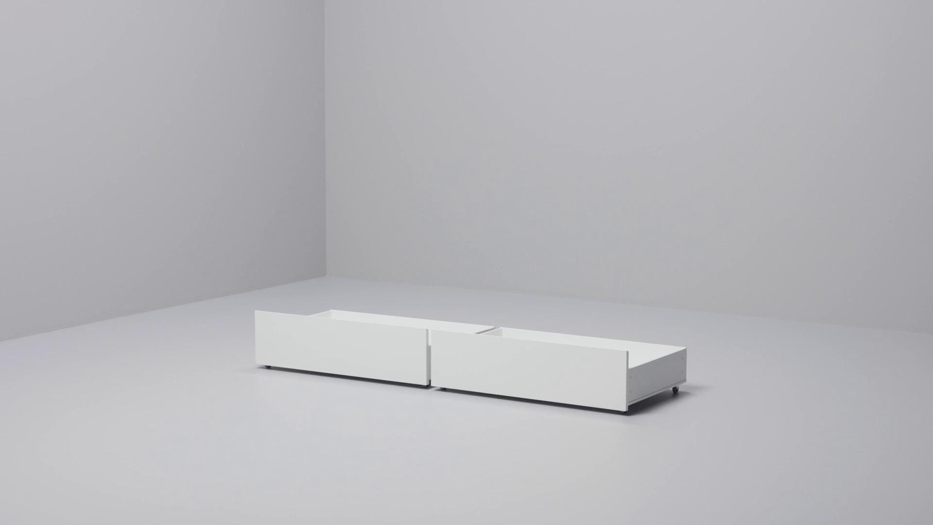 IKEA MALM Bettgestell hoch mit 2 Schubkästen weiß 140x200 cm Discount Store für neue Produkte