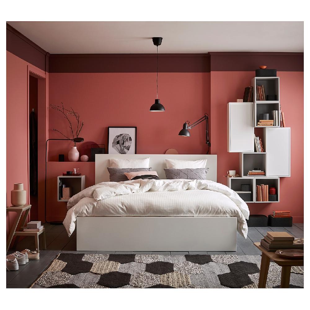 IKEA MALM Bettgestell hoch mit 2 Schubkästen weiß 140x200 cm Discount Store für neue Produkte