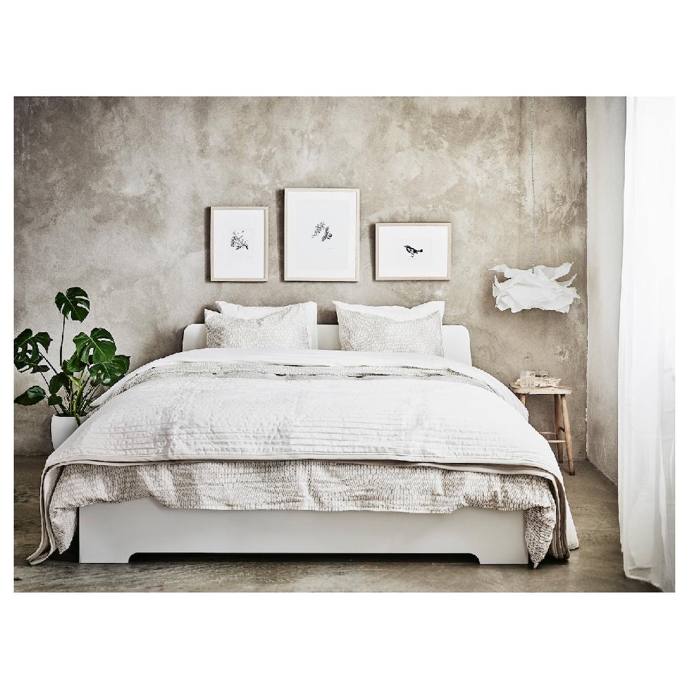 IKEA ASKVOLL Bettgestell weiß 140x200 cm Nur noch ein Tag übrig