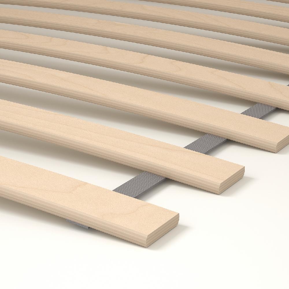 IKEA RAMNEFJÄLL Bettgestell gepolstert Kilanda hellbeige/Luröy 140x200 cm Clearance-Verkauf