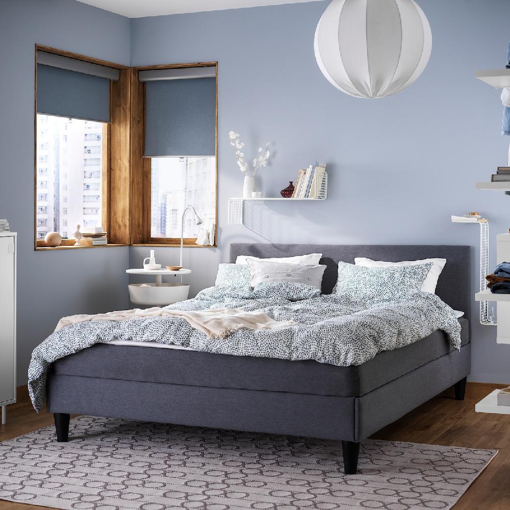 IKEA SÄBÖVIK Boxbett komplett fest/Vissle grau 140x200 cm Fabrikladen