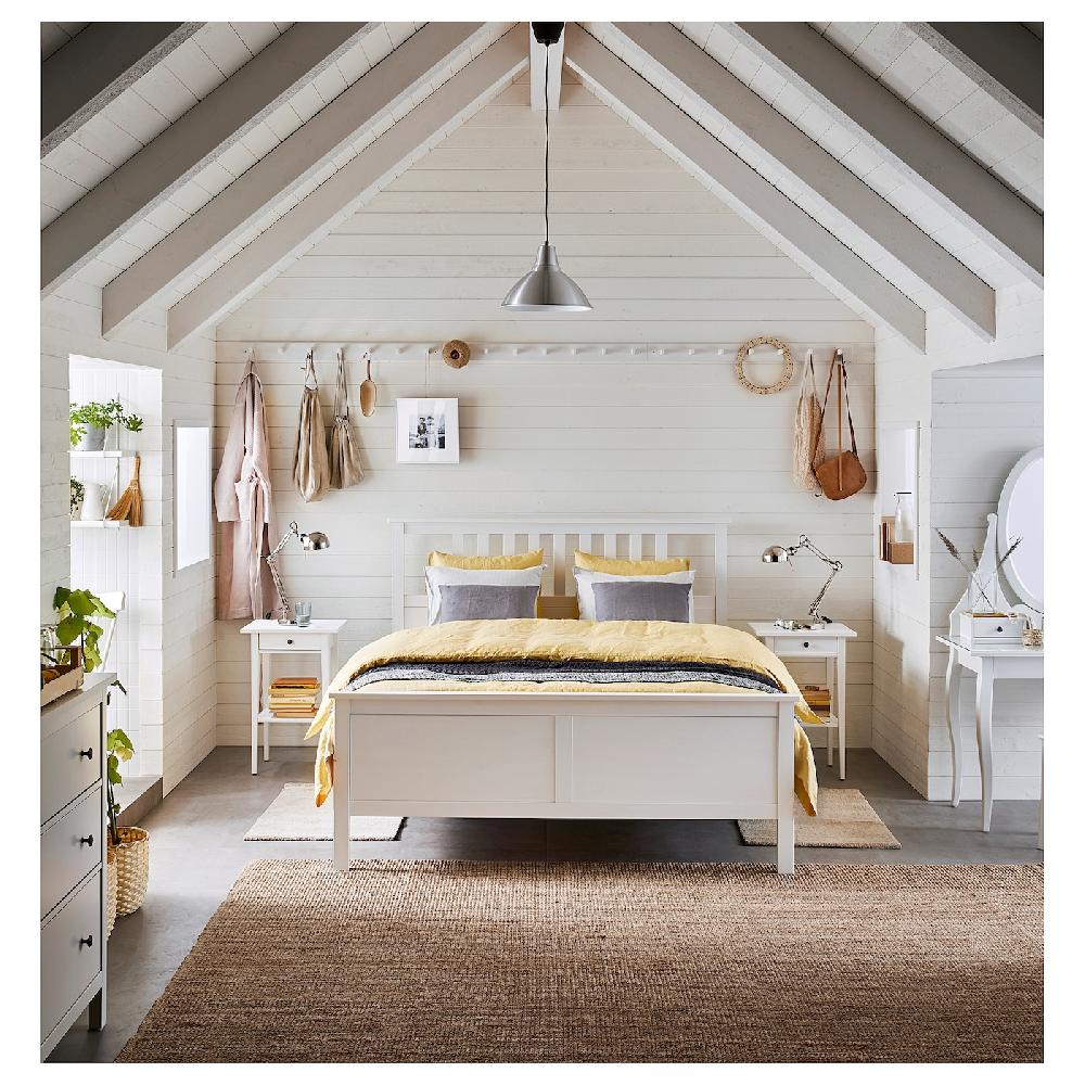 IKEA HEMNES Bettgestell weiß gebeizt 180x200 cm Speichern exportieren