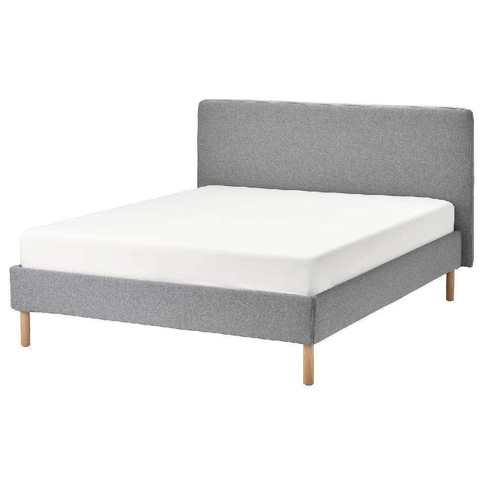 IKEA TÄRNKULLEN Bettgestell gepolstert Tibbleby beige/grau 140x200 cm