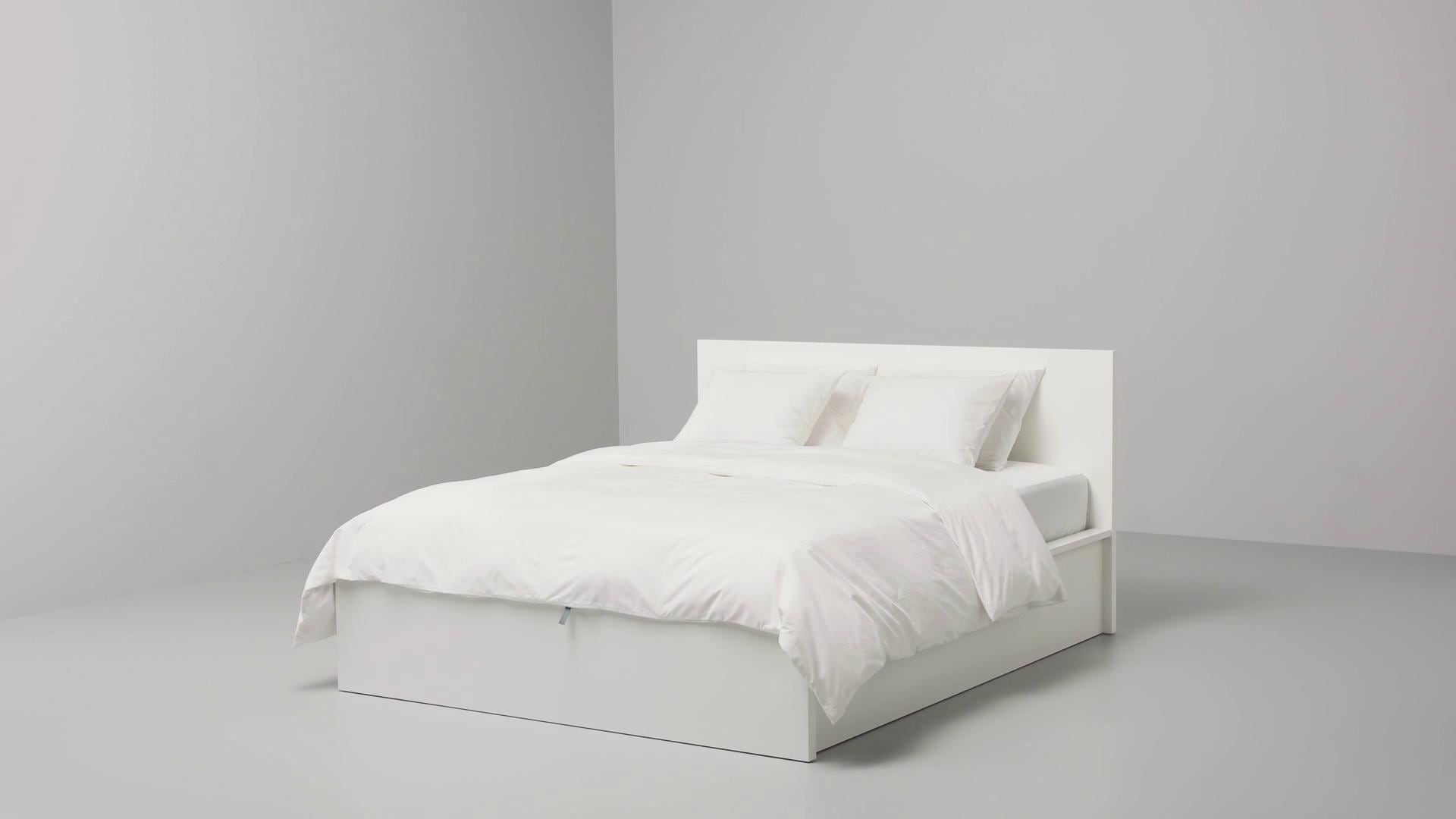 IKEA MALM Bettgestell mit Aufbewahrung weiß 140x200 cm Im Verkauf